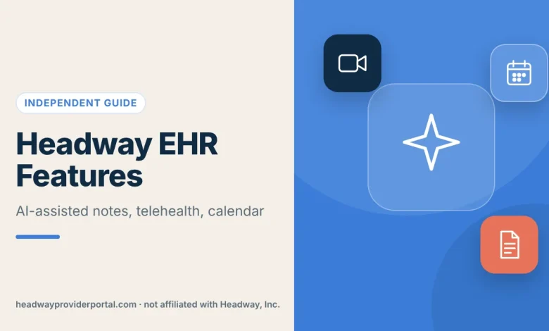 Headway EHR Features: AI-Assisted Notes, Telehealth and Calendar